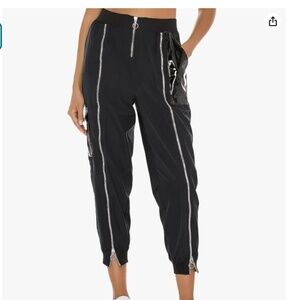 Nike Sportswear Zipper Icon Clash Black Woven Pants Size Large EUC